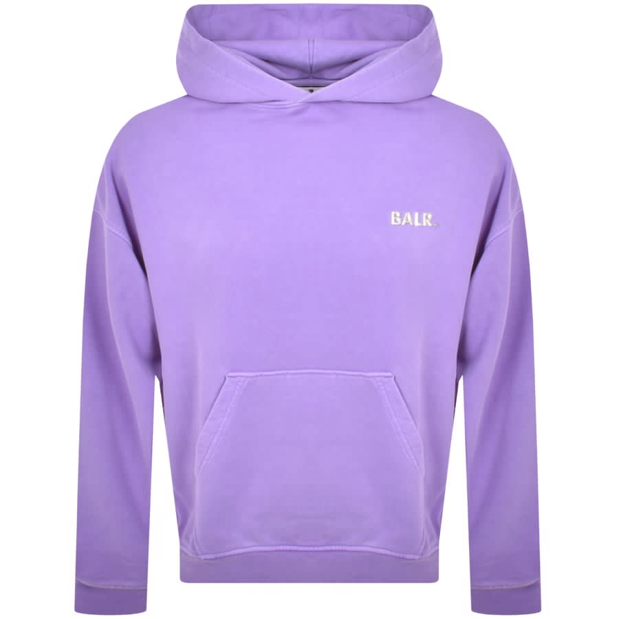 BALR Joey Box Satin Logo Hoodie Purple Mainline Menswear Denmark